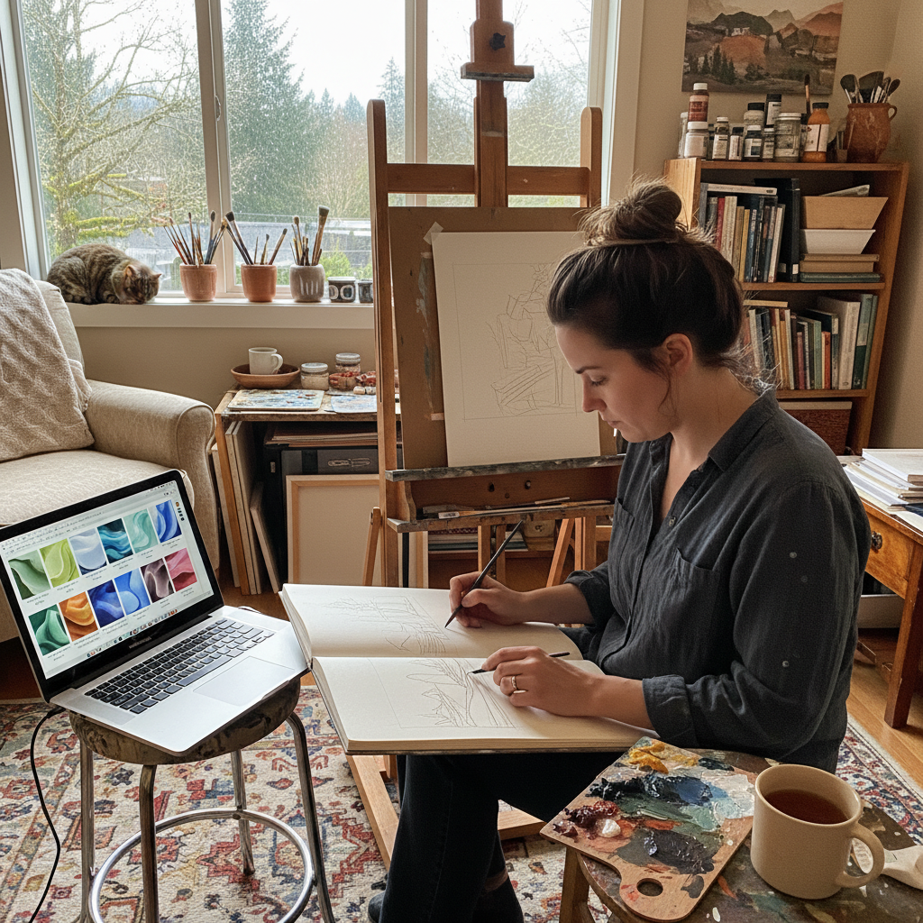 Oregon Artists Embrace AI While Keeping Their Voice