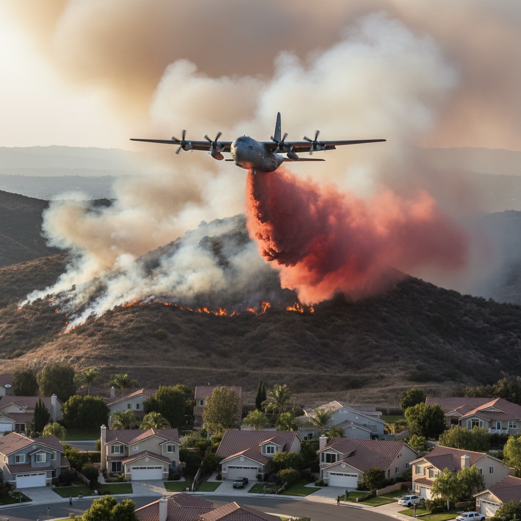 Sandy Fire Near Simi Valley: Firefighting Intensifies as Crews Battle Blaze in California