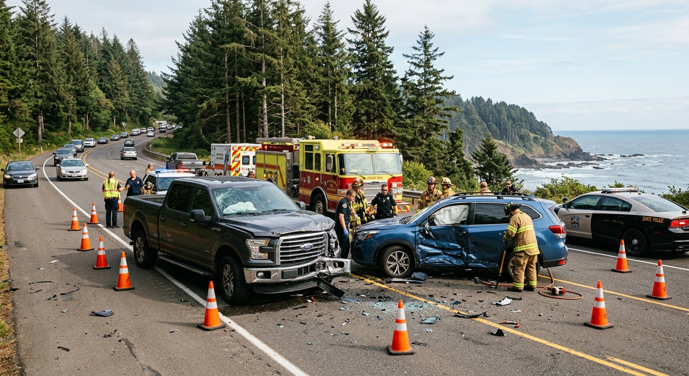 Seaside Oregon Crash on US 101 Prompts Emergency Response and Investigations