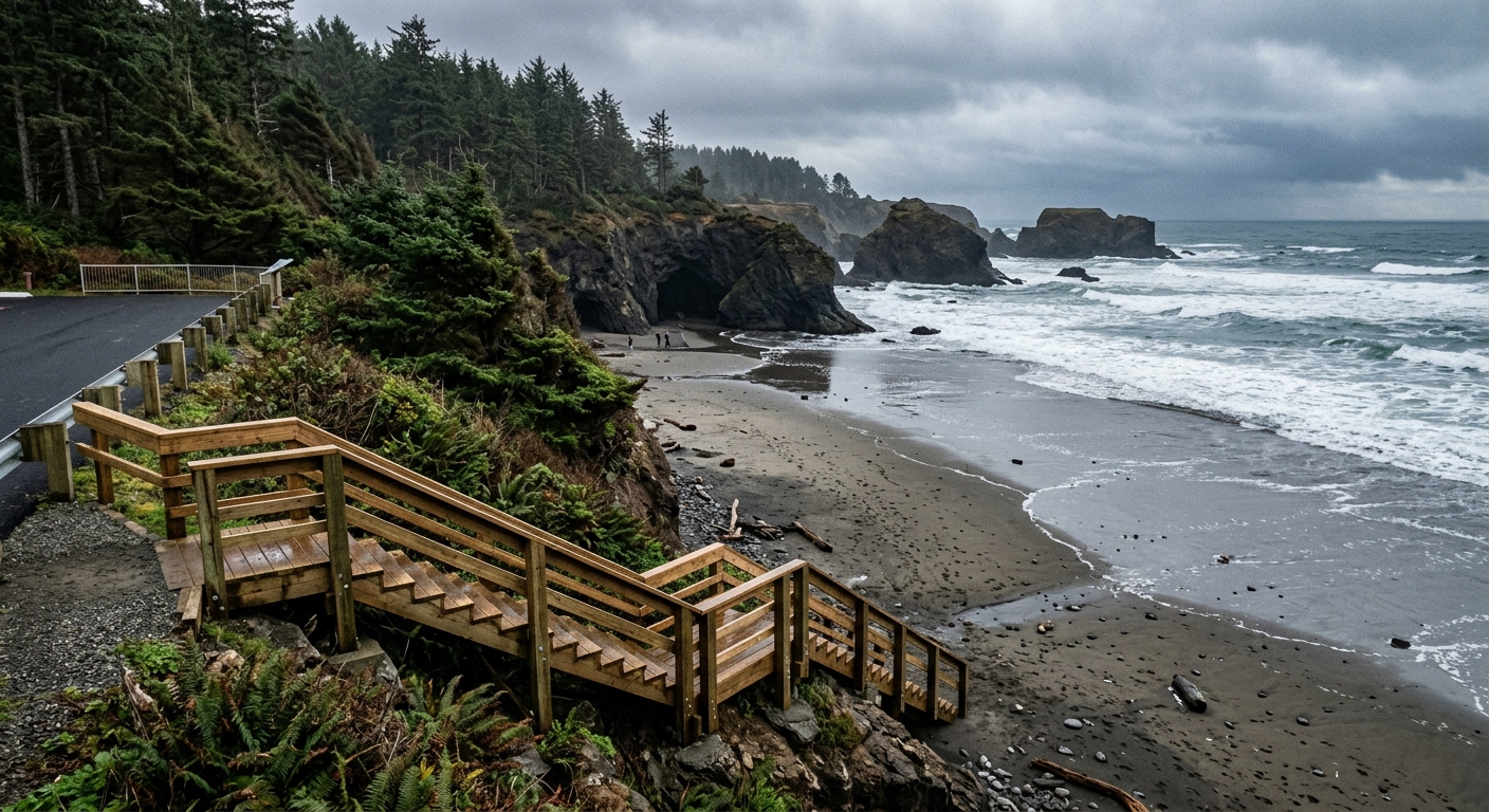 Hug Point Reopens on Oregon Coast After Year-Long Erosion Repairs