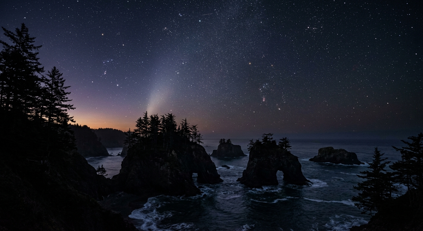 Zodiacal Light Illuminates Oregon’s Skies: The Elusive False Dawn Returns