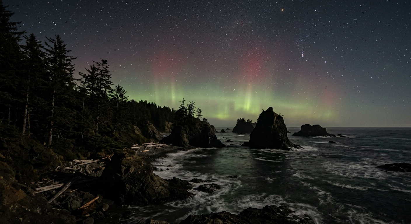 Aurora Borealis Expected to Be Visible Tonight in Washington, Slight Chance for Northern Oregon